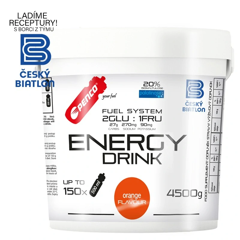 Iontový nápoj ENERGY DRINK Pomeranč - Velikost balení: 4500g